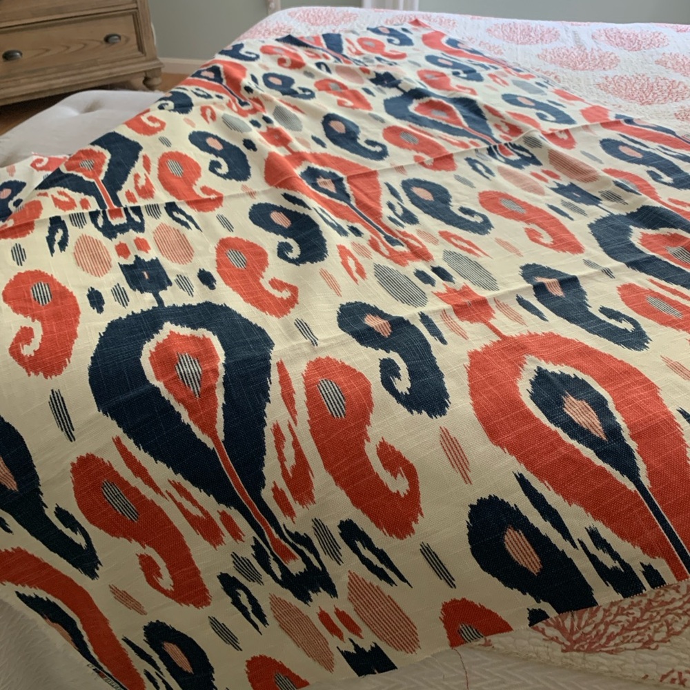 Beautiful, durable modern Ikat design fabric